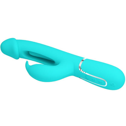 PRETTY LOVE - DEJON RABBIT VIBRATOR 3 IN 1 MULTIFUNCTION AQUA GREEN