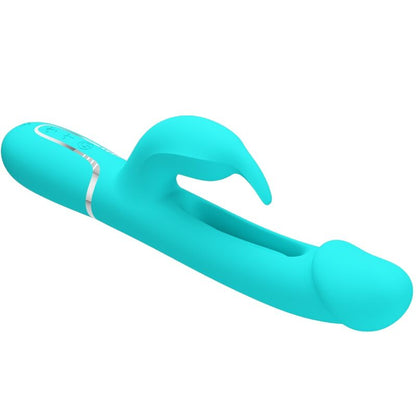 PRETTY LOVE - DEJON RABBIT VIBRATOR 3 IN 1 MULTIFUNCTION AQUA GREEN
