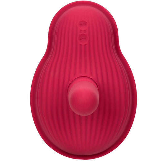 CALEXOTICS - MASAJEADOR DE PILOTO CON DOBLE MOTOR Y CONTROL REMOTO ROJO