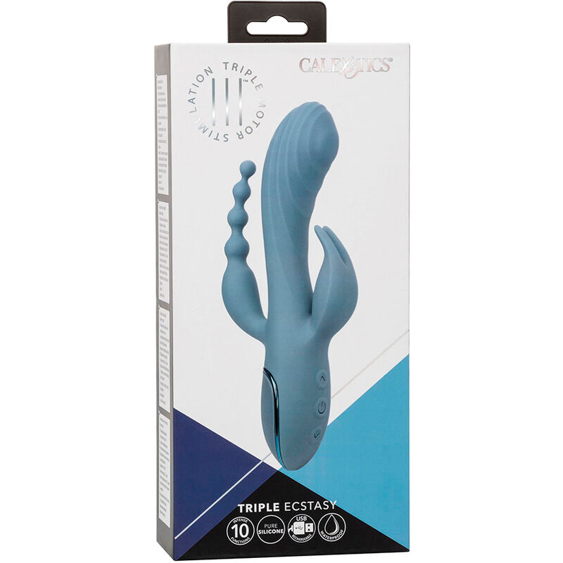 CALEXOTICS - GREY TRIPLE ECSTASY VIBRATOR