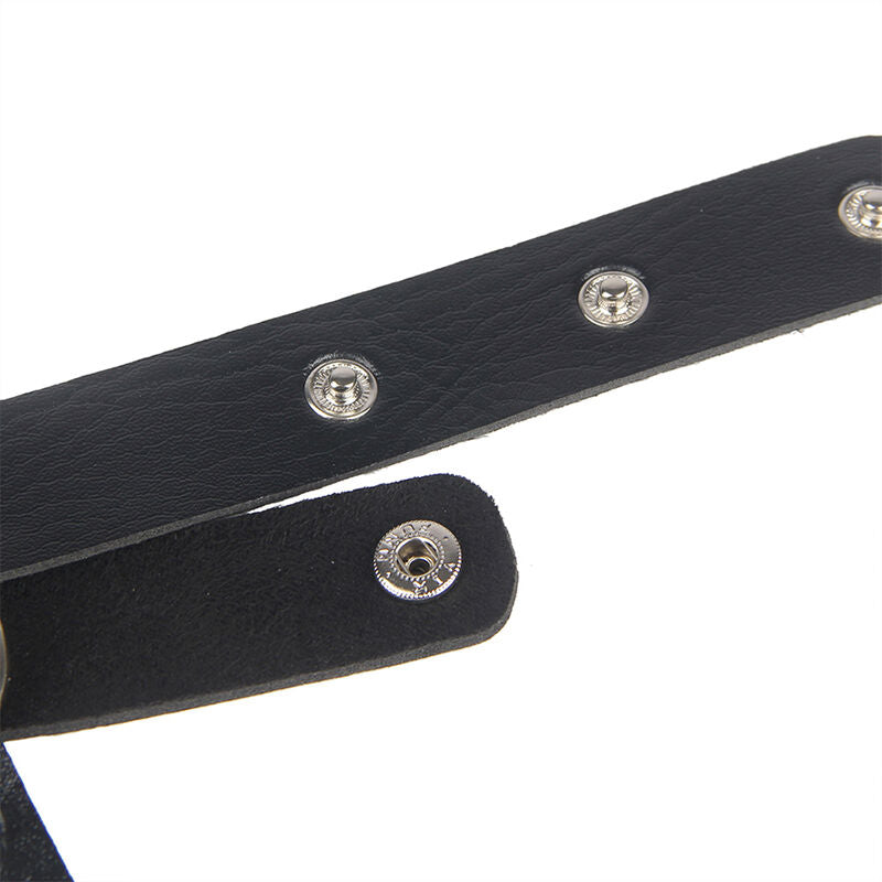 SUBBLIME - LEATHER CHAINS CHEST HARNESS BLACK ONE SIZE