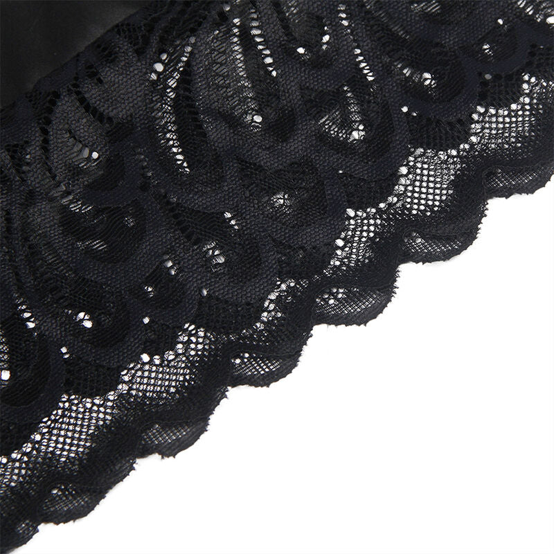Subblime - Babydoll Com Peito Estampado Floral Preto S/M