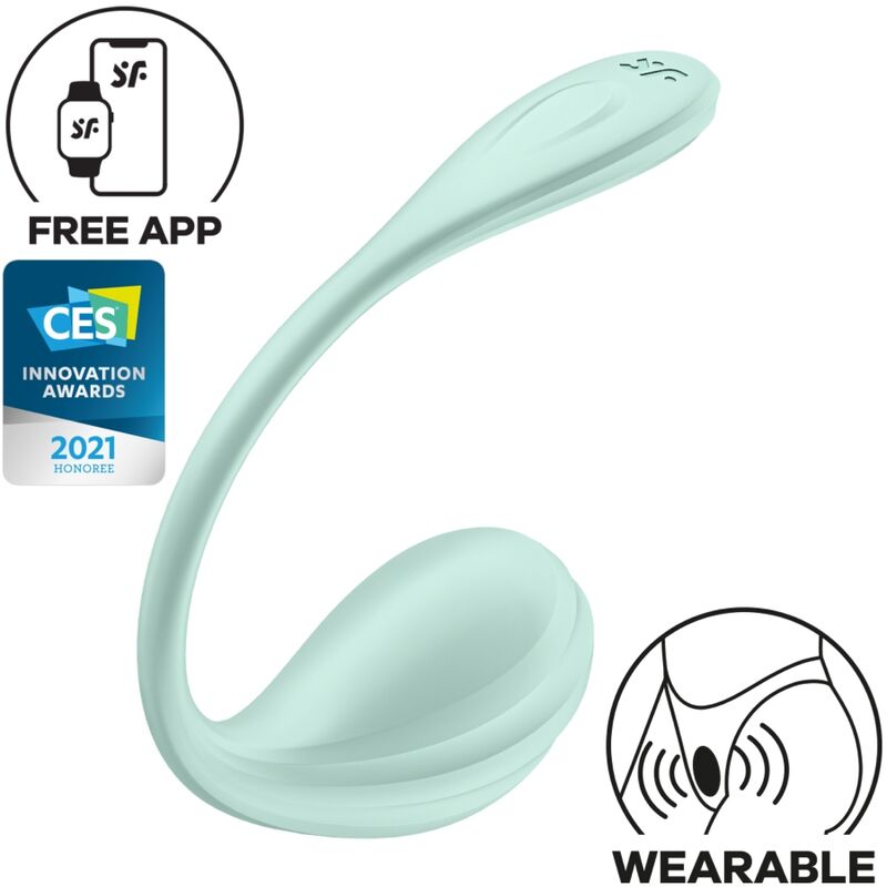 SATISFYER - ESTIMULADOR DEL PUNTO G DE PÉTALOS SUAVES DE AGUA VERDE APLICACIÓN GRATUITA