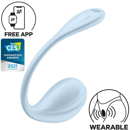 SATISFYER - ESTIMULADOR DEL PUNTO G DE PÉTALOS SUAVES AZUL CIELO APLICACIÓN GRATUITA