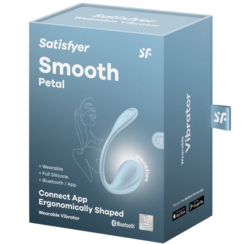 SATISFYER - ESTIMULADOR DEL PUNTO G DE PÉTALOS SUAVES AZUL CIELO APLICACIÓN GRATUITA