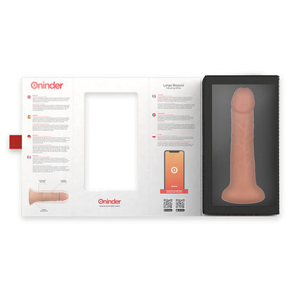 ONINDER - VIBRADOR GRANDE BOGOTÁ DILDO 9 VELOCIDADES NATURAL 22 CM -O- 4.5 CM - APP GRATIS