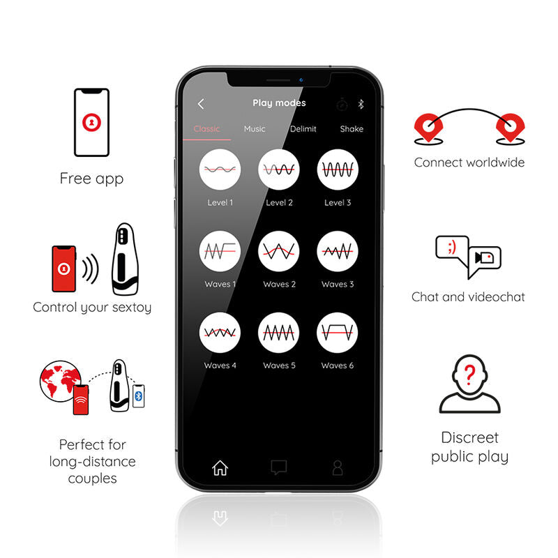 ONINDER - MASTURBADOR MASCULINO RECARGABLE 10 VELOCIDADES - APP GRATUITA
