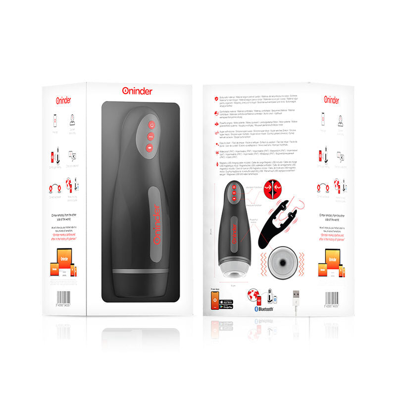 ONINDER - MASTURBADOR MASCULINO RECARGABLE 10 VELOCIDADES - APP GRATUITA