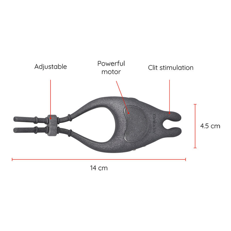 ONINDER - PAMPA ANILLO VIBRADOR RECARGABLE Y AJUSTABLE CON ESTIMULADOR DE CLÍTORIS DE 10 VELOCIDADES - APP GRATUITA