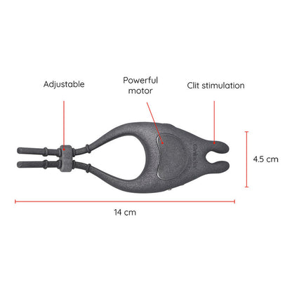 ONINDER - PAMPA ANILLO VIBRADOR RECARGABLE Y AJUSTABLE CON ESTIMULADOR DE CLÍTORIS DE 10 VELOCIDADES - APP GRATUITA
