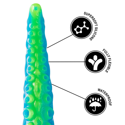 EPIC - SCYLLA FLUORESCENT TENTICAL THIN DILDO SMALL SIZE