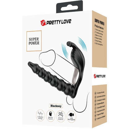 PRETTY LOVE - ANILLOS PARA EL PENE BLACKNEY CON TAPÓN VIBRADOR