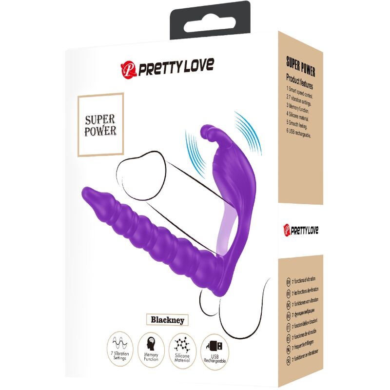 PRETTY LOVE - ANILLOS PARA EL PENE BLACKNEY CON TAPÓN VIBRADOR