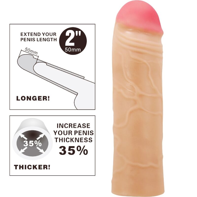 PRETTY LOVE - EXTENSOR DE PENE CHANE COBERTURA CARNE