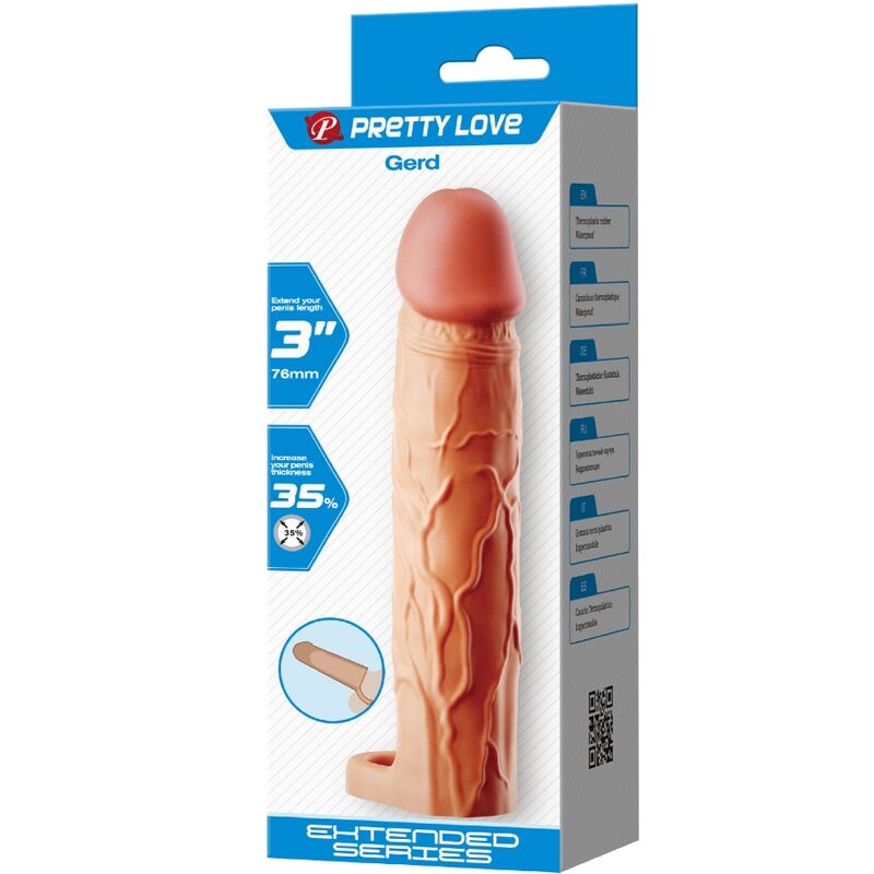 PRETTY LOVE - FUNDA DE EXTENSIÓN DE PENE PARA ERGE NATURAL