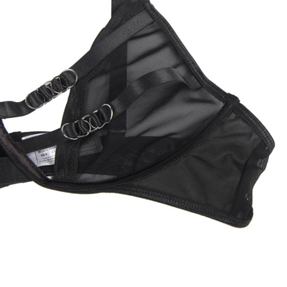 SUBBLIME - TWO-PIECE SET OF STRAPPY SHEAR BRA SIZE S/M