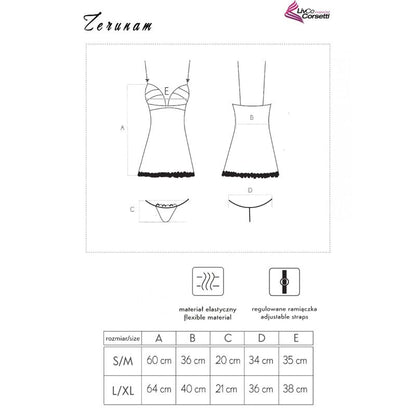 Livco Corsetti Fashion - Conjunto Zerunam Babydoll + Tanga Preta