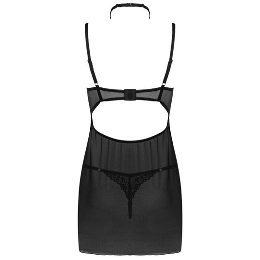 LIVCO CORSETTI FASHION - CONJUNTO BINELLA BABYDOLL + TANGA PRETO