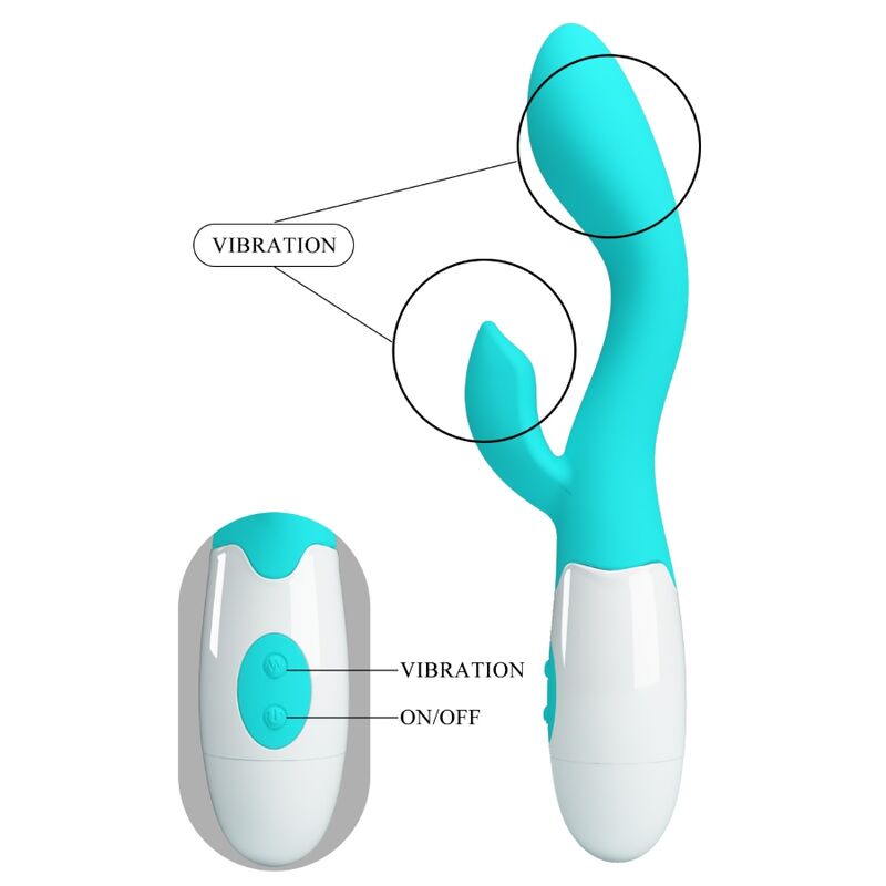 PRETTY LOVE - VIBRADOR PUNTO G BRILLANTE AGUA VERDE