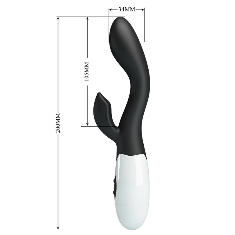 PRETTY LOVE - VIBRADOR DE PUNTO G NEGRO BRILLANTE