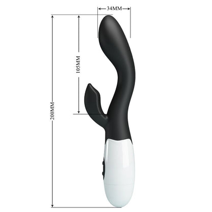 PRETTY LOVE - VIBRADOR DE PUNTO G NEGRO BRILLANTE