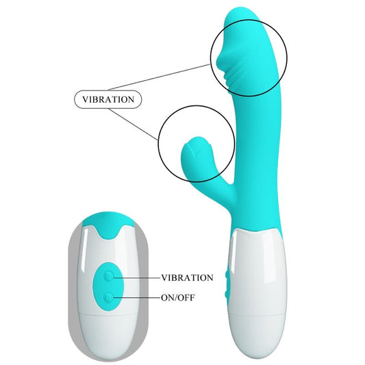PRETTY LOVE - VIBRADOR DE PUNTO G RÁPIDO VERDE AGUA