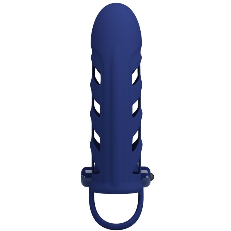 PRETTY LOVE - ANILLO VIBRADOR ALTAF CON FUNDA DE SILICONA AZUL