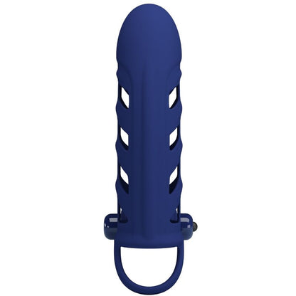 PRETTY LOVE - ANILLO VIBRADOR ALTAF CON FUNDA DE SILICONA AZUL
