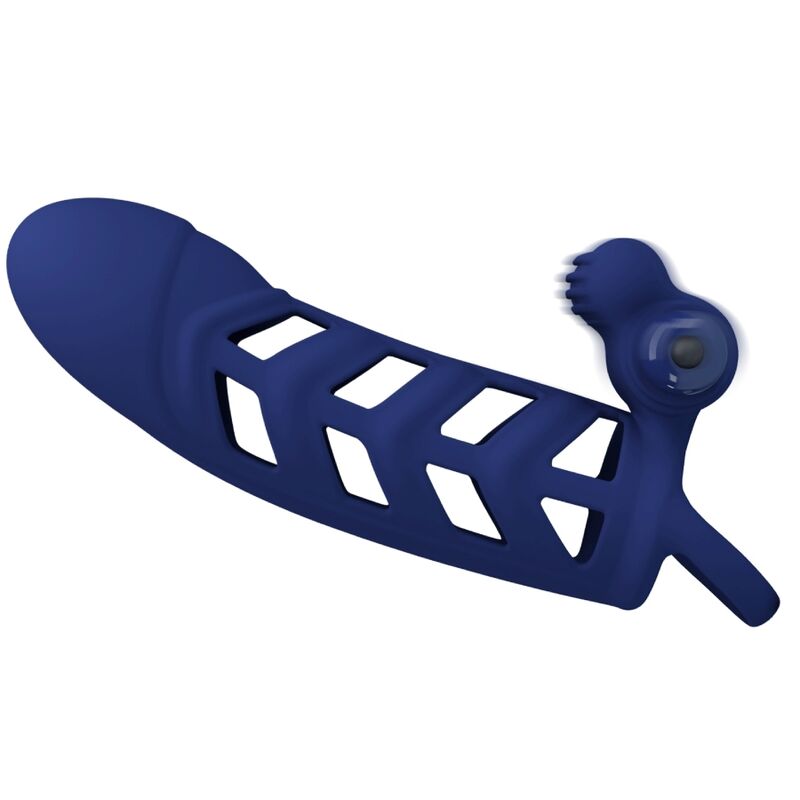 PRETTY LOVE - ANILLO VIBRADOR ALTAF CON FUNDA DE SILICONA AZUL