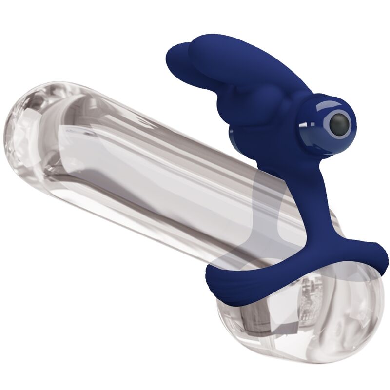 PRETTY LOVE - ANILLO VIBRADOR DOBLE FRANCISCO CONEJO AZUL