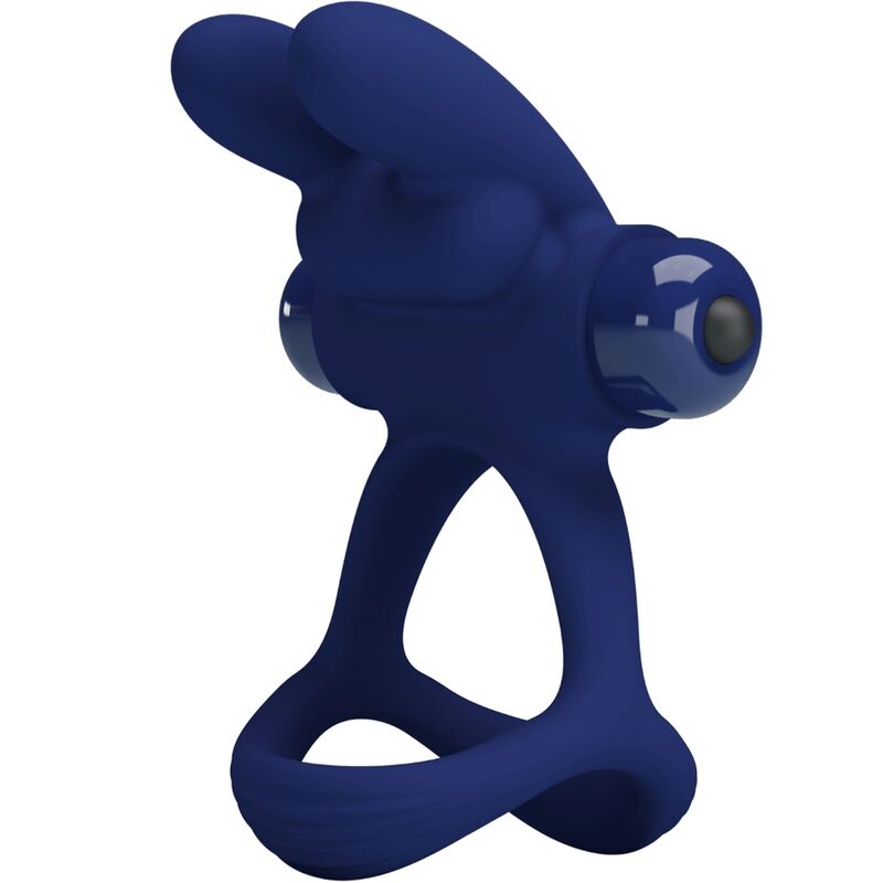 PRETTY LOVE - ANILLO VIBRADOR DOBLE FRANCISCO CONEJO AZUL