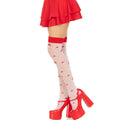Leg Avenue - Medias Altas Champiñón Rojo/Blanco