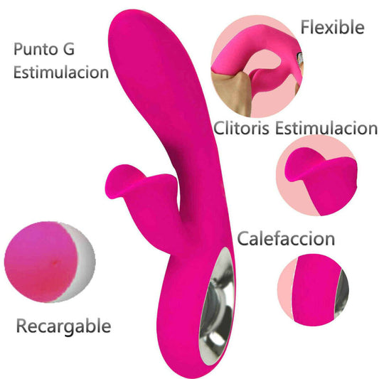 ARMONY - VIBRADOR DARO Y ESTIMULADOR DE ANILLO DE TIRO FUCSIA
