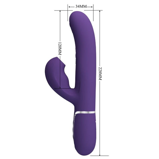 PRETTY LOVE - PERLITA 3-IN-1 MULTIFUNCTION PURPLE G-SPOT VIBRATOR