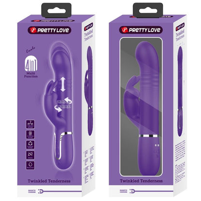 PRETTY LOVE - PURPLE 4-IN-1 RABBIT VIBRATOR