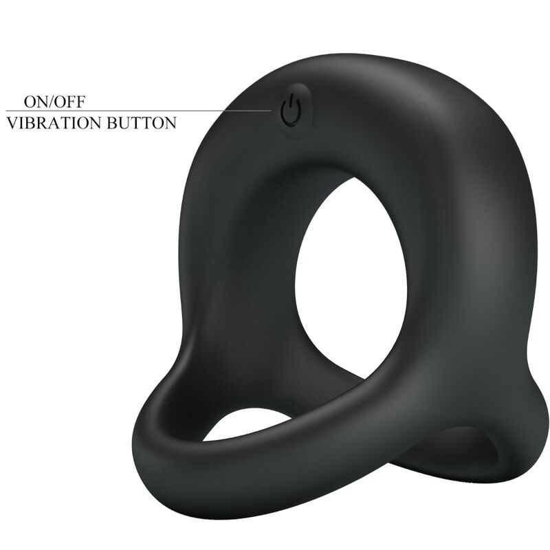 PRETTY LOVE - ANILLO VIBRADOR NEGRO ELLIOTT