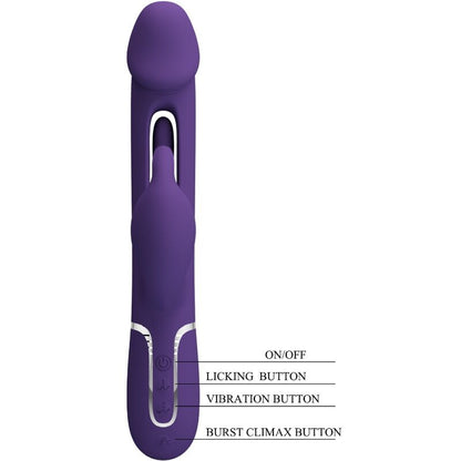 AMOR HERMOSO - KAMPAS VIBRADOR CONEJO MULTIFUNCIÓN 3 EN 1 CON LENGUA VIOLETA