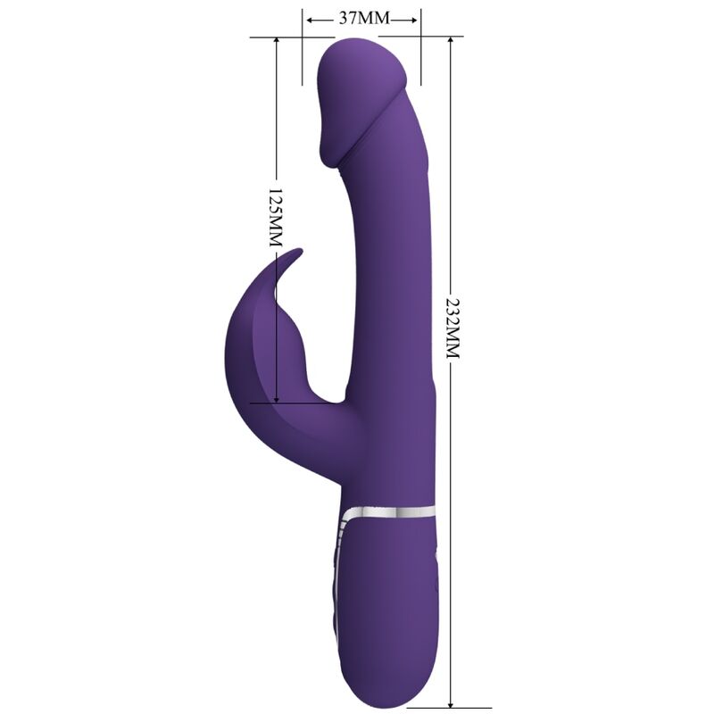 AMOR HERMOSO - KAMPAS VIBRADOR CONEJO MULTIFUNCIÓN 3 EN 1 CON LENGUA VIOLETA