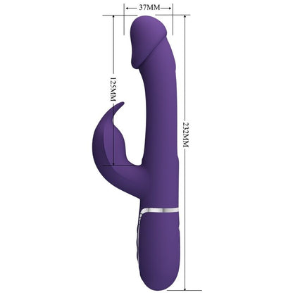 AMOR HERMOSO - KAMPAS VIBRADOR CONEJO MULTIFUNCIÓN 3 EN 1 CON LENGUA VIOLETA