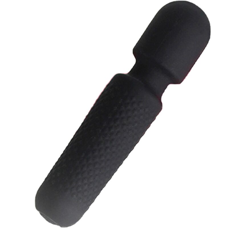 ARMONY - TU MASAJEADOR MÁGICO Y VIBRADOR RECARGABLE 10 VIBRACIONES VARITA PUNTOS NEGRO