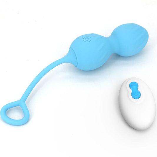 ARMONY - BLOSSOMS MANCUERNAS VAGINALES CON VIBRACIÓN CONTROL REMOTO 10 VIBRACIONES AZUL