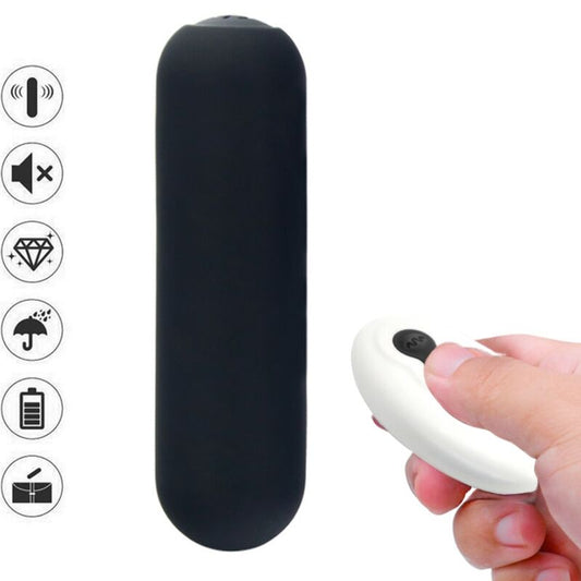 ARMONY - SPLASH JOIE BULLET VIBRATOR SILICONE REMOTE CONTROL 10 VIBRATIONS 75 X 19 CM BLACK