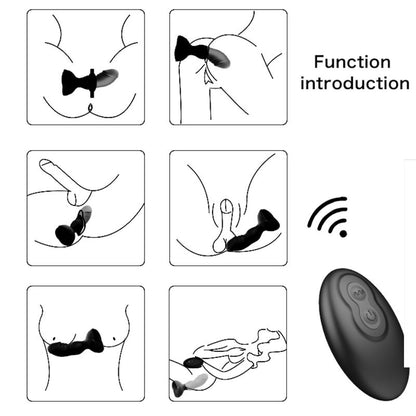 ARMONY - EXTREME A BLOOM ROSE VIBRADOR Y TAPÓN ANAL NEGRO CONTROL REMOTO