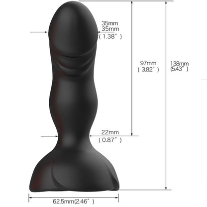 ARMONY - EXTREME A BLOOM ROSE VIBRADOR Y TAPÓN ANAL NEGRO CONTROL REMOTO