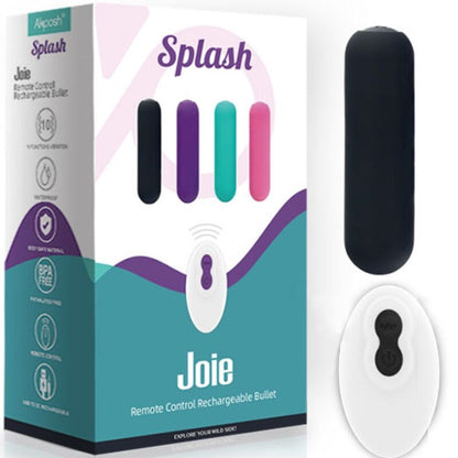 ARMONY - SPLASH JOIE BULLET VIBRATOR SILICONE REMOTE CONTROL 10 VIBRATIONS 75 X 19 CM BLACK