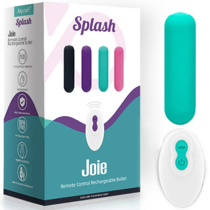 ARMONY - SPLASH JOIE BULLET VIBRATOR SILICONE REMOTE CONTROL 10 VIBRATIONS 75 X 19 CM GREEN