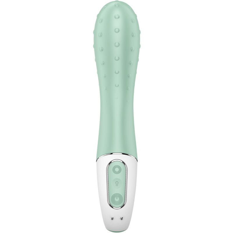 SATISFYER - VIBRADOR CON BOMBA DE AIRE 3 PUNTO G INFLABLE MENTA