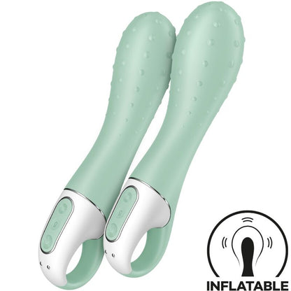 SATISFYER - VIBRADOR CON BOMBA DE AIRE 3 PUNTO G INFLABLE MENTA