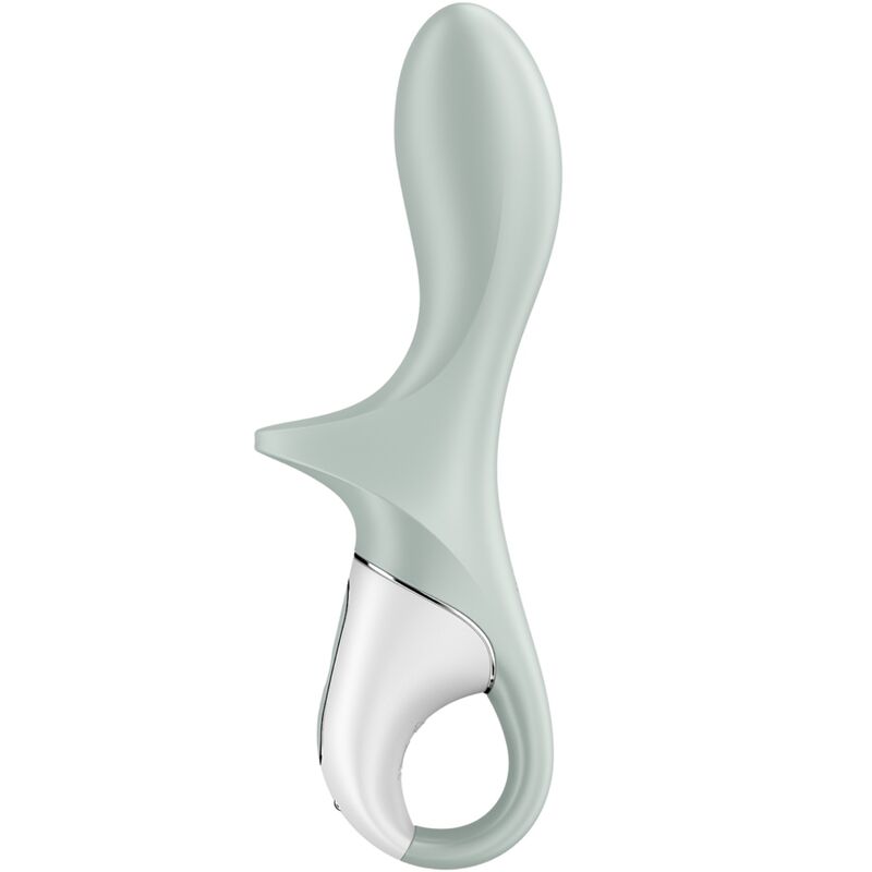 SATISFYER - VIBRADOR ANAL INFLABLE BOOTY 3 CON BOMBA DE AIRE GRIS VERDE