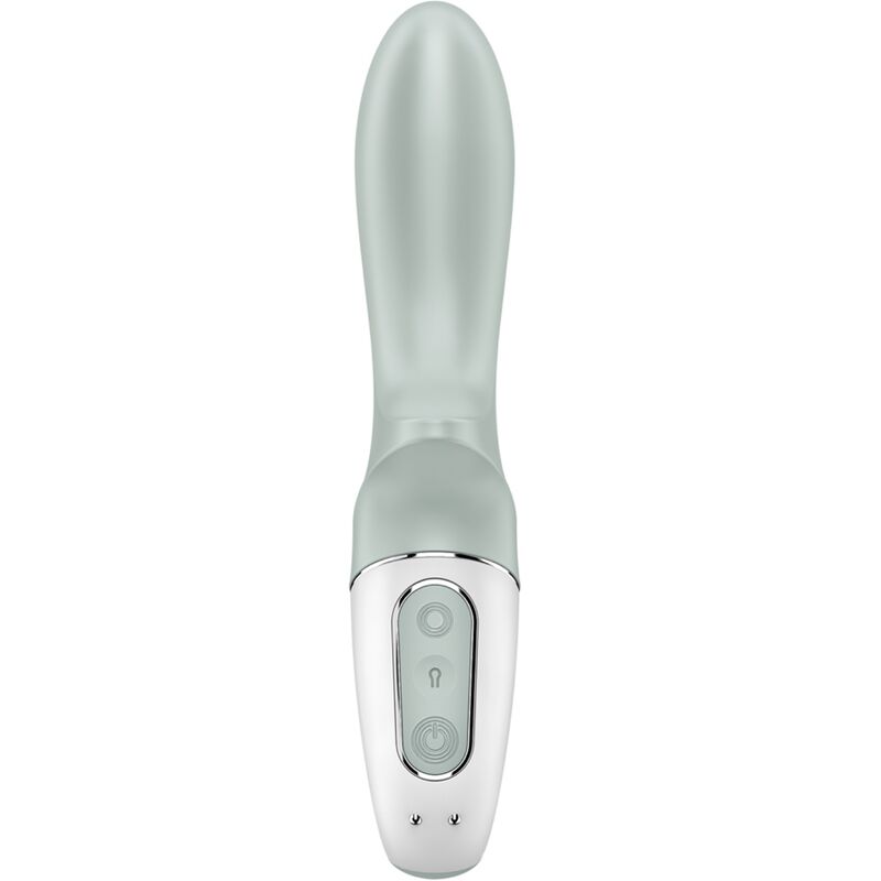 SATISFYER - VIBRADOR ANAL INFLABLE BOOTY 3 CON BOMBA DE AIRE GRIS VERDE